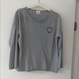 Pink Pineapple Gray Knit Sweater